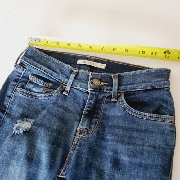 LEVI'S 710 Blue Super Skinny Jeans - Picture 9 of 11